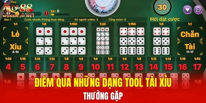 Điểm qua những dạng Tool Tài Xỉu thường gặp