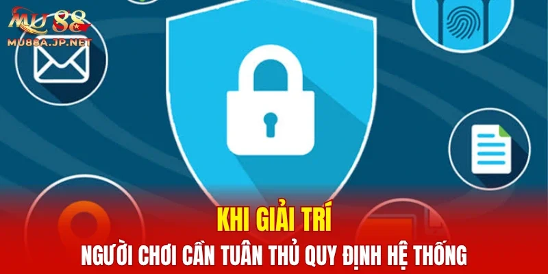Khi giải trí, người chơi cần tuân thủ quy định hệ thống